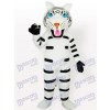 Tigre blanc avec des rayures noires Costume de mascotte adulte Type B