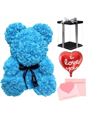 Bleu Ours rose Ours fleur pour Fête des mères, La Saint-Valentin, Anniversaire, Mariages et anniversaires