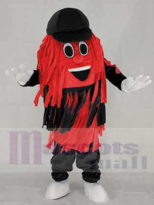 Brosse de nettoyage pour lave-auto noire et rouge Mascotte Costume Dessin animé
