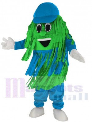 Bleu clair et vert Brosse de nettoyage de lavage de voiture Costume de mascotte