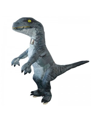Velociraptor Dinosaure Gonflable Costume Halloween Noël Cosplay Costume pour Adulte
