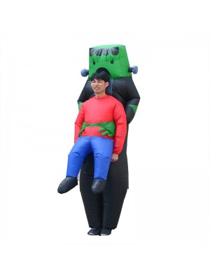 Robot Extraterrestre Porter moi Gonflable Costume vert Robot Halloween Noël Le maillot de corps pour Adulte