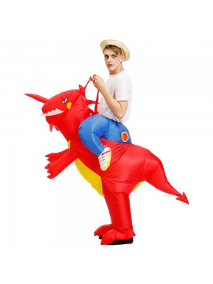 Dinosaure Balade sur Gonflable Costume Coup en haut Costume pour Adulte/Enfant rouge