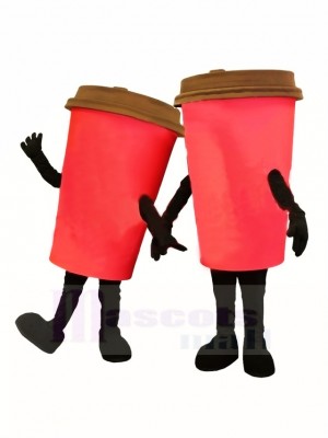 rouge Tasse à café Costume de mascotte