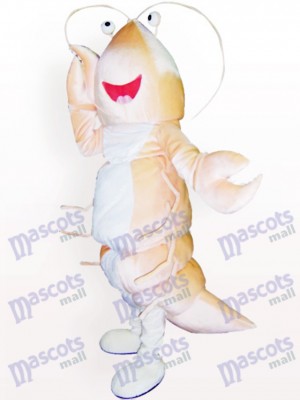 Costume de mascotte de dessin animé de crevette