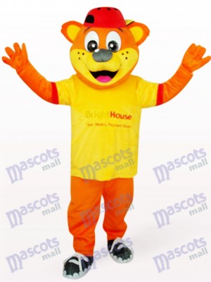 Ours de Pipi jaune mâle Costume de mascotte animale