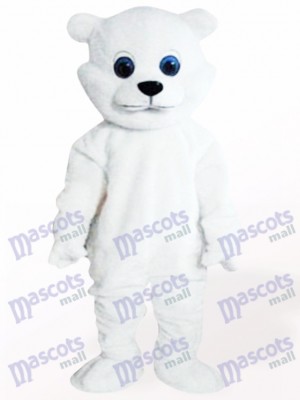 Costume de mascotte adulte petit ours blanc