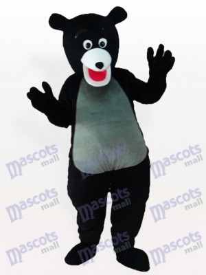 Costume de mascotte d'ours noir obèse