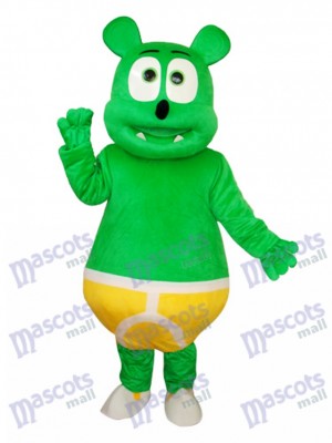 Costume adulte mascotte ours vert