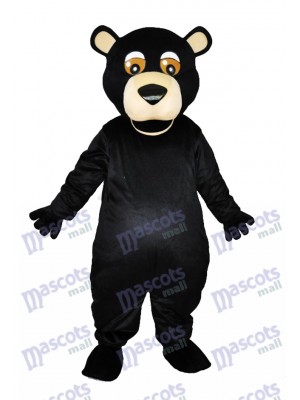 Bouche ronde Ours noir Mascotte adulte Costumes Animal