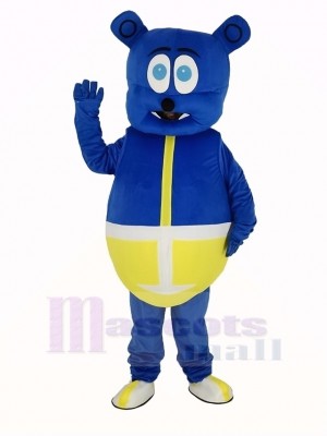 Bleu Ours Monstre Mascotte Costume