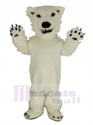 Blanc Polaire Ours Mascotte Costume Animal