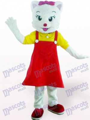 Costume de mascotte adulte chat femelle rouge animaux