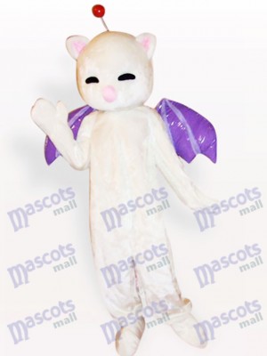 Costume de mascotte adulte chat blanc chat rose