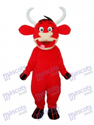 Petit costume de mascotte de vache rouge Animal