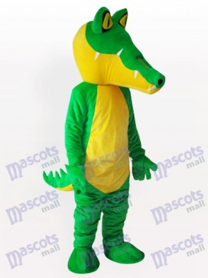 Costume de mascotte adulte de crocodile jaune
