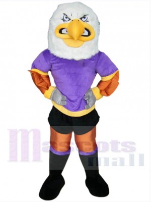 Aigle féroce Mascotte Costume Animal en maillot violet