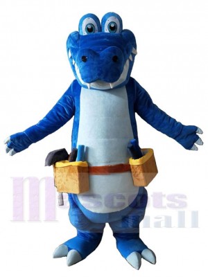 Alligator Crocodile Bleu Mascotte Costume Animal