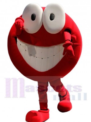 Bavard rouge Chatty Mascotte Costume Dessin animé
