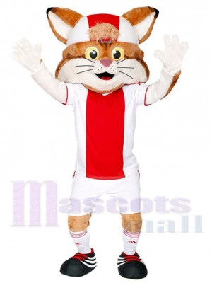 Lynx sportif mignon Mascotte Costume Pour les têtes de mascotte adultes