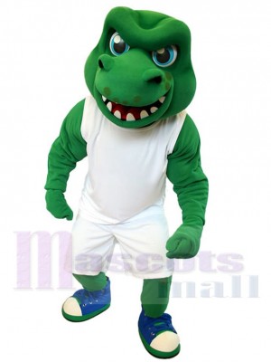 Crocodile sport vert Mascotte Costume Animal