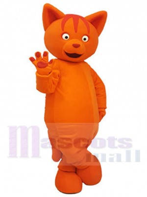 Beau chat orange Mascotte Costume Animal