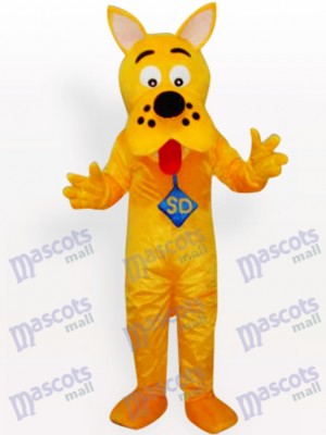 Costume de mascotte adulte jaune chien animal