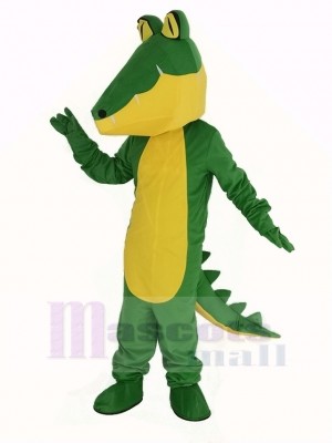 Crocodile avec Jaune Ventre Mascotte Costume