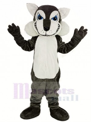 Sombre gris Loup Mascotte Costume Animal