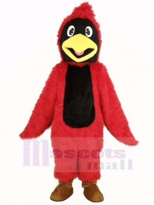 Longue Cheveux Cardinal rouge Mascotte Costume Animal