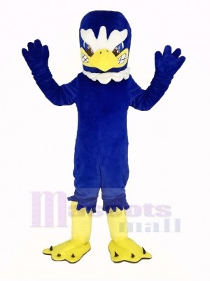 Féroce Bleu Aigle Oiseau Mascotte Costume Animal