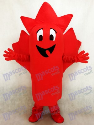 rouge feuille d'érable Costume de mascotte