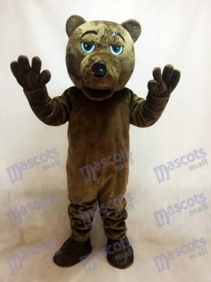 Costume de mascotte ours brun foncé