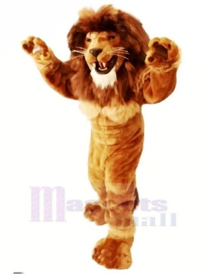 Amical Puissance Lion Mascotte Les costumes Adulte