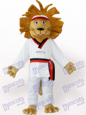 Costume de mascotte animal Lion heureux