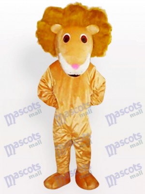 Costume de mascotte de lion de courbure de cheveux