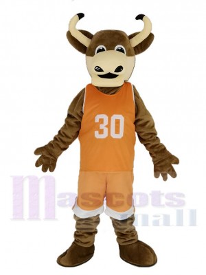 Texas Longhorns Taureau dans Orange Vêtements de sport Mascotte Costume Animal