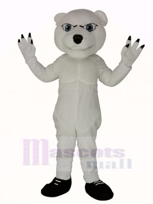 Muscle Polaire Ours Mascotte Costume Animal