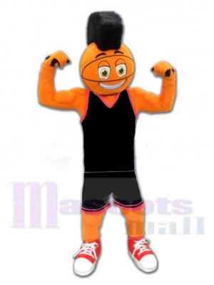 Basketball Homme dans Noir Jersey Mascotte Costume