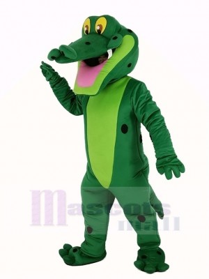 Souriant Alligator Mascotte Costume Adulte