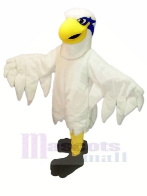 Blanc Poids léger faucon Mascotte Costume Dessin animé