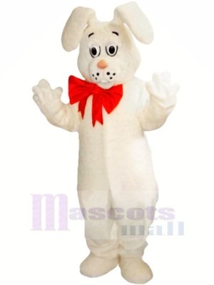 blanc Poids léger lapin Mascotte Les costumes Dessin animé