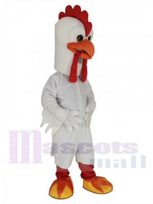 Misérable blanc Le coq Poulet Costume de mascotte