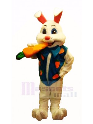 Pâques lapin avec Carotte Mascotte Costume Dessin animé