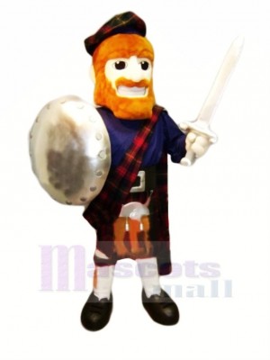 Meilleur Qualité Highlander Mascotte Costume Dessin animé