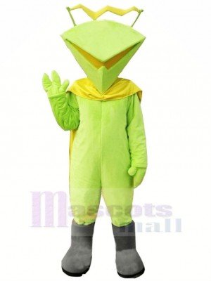 Marrant Martien dans vert Mascotte Costume Dessin animé