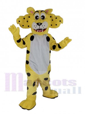 Drôle Jaune guépard Mascotte Costume