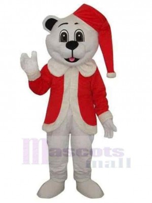 Chien de Père Noël Costume de mascotte Animal avec chapeau rouge et vêtements