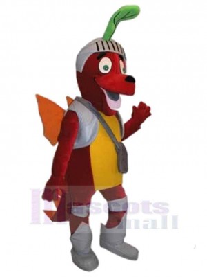 Chevalier Chien Rouge Costume de mascotte Animal