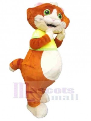 Peluche Chat Orange Costume de mascotte Animal avec gros ventre